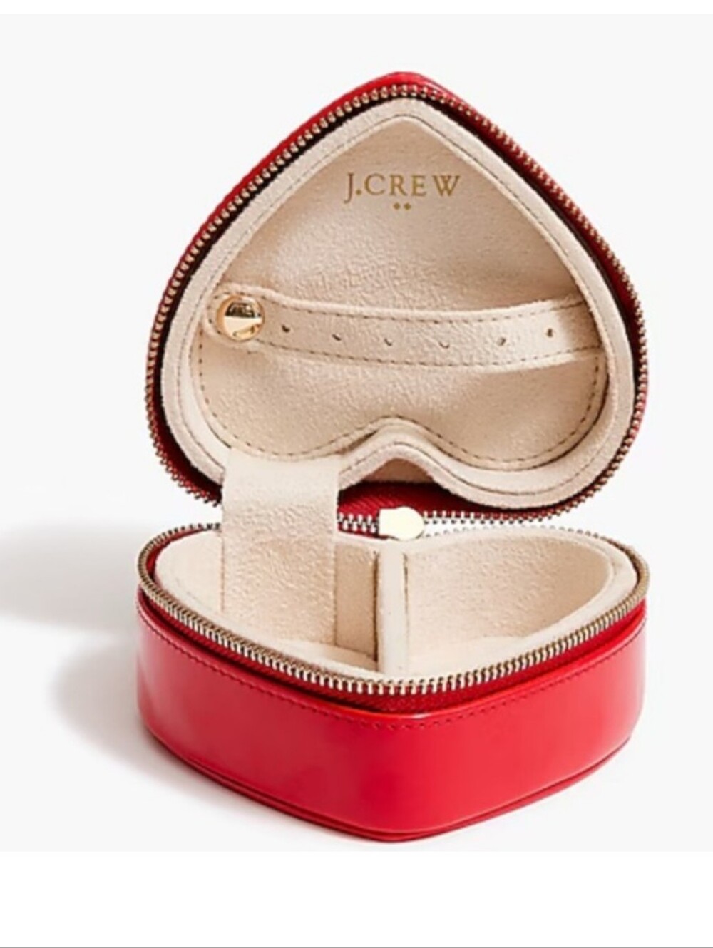 J. Crew Red Heart-Shaped Jewelry & Ring Case